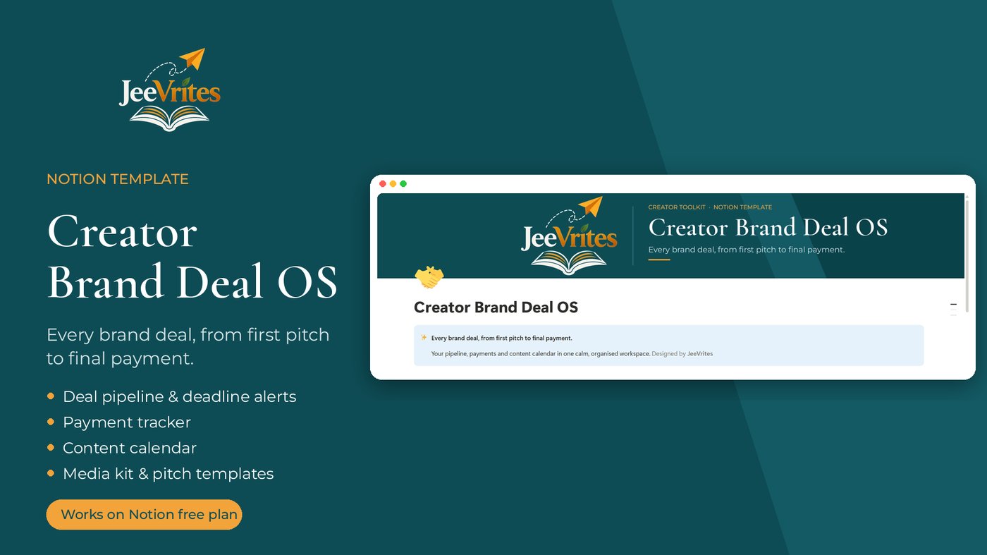 Creator Brand Deal OS Notion template preview